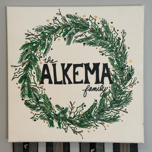 Forest Green, Gold and Black Wreath