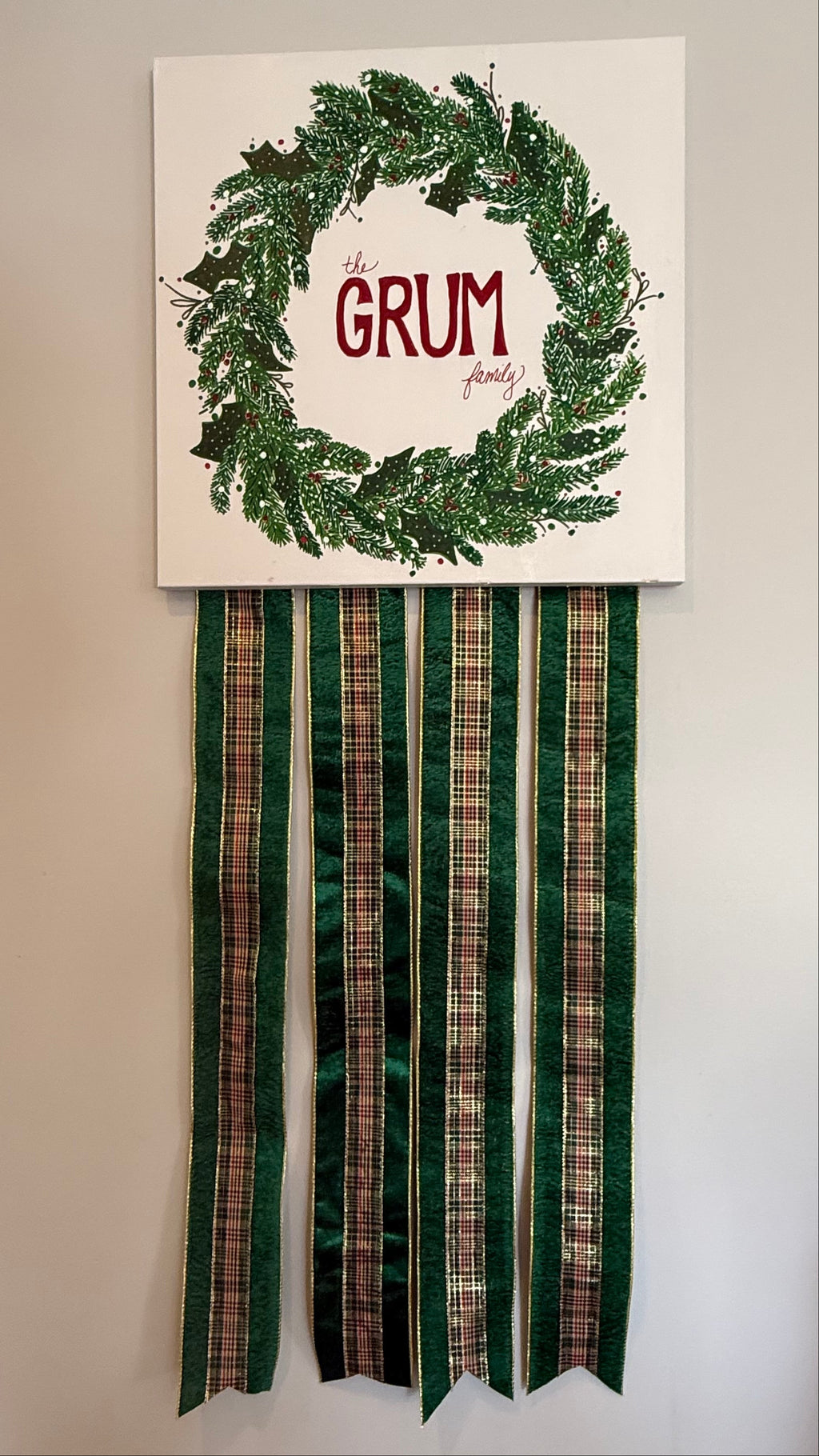 Christmas Plaid Traditional Wreath
