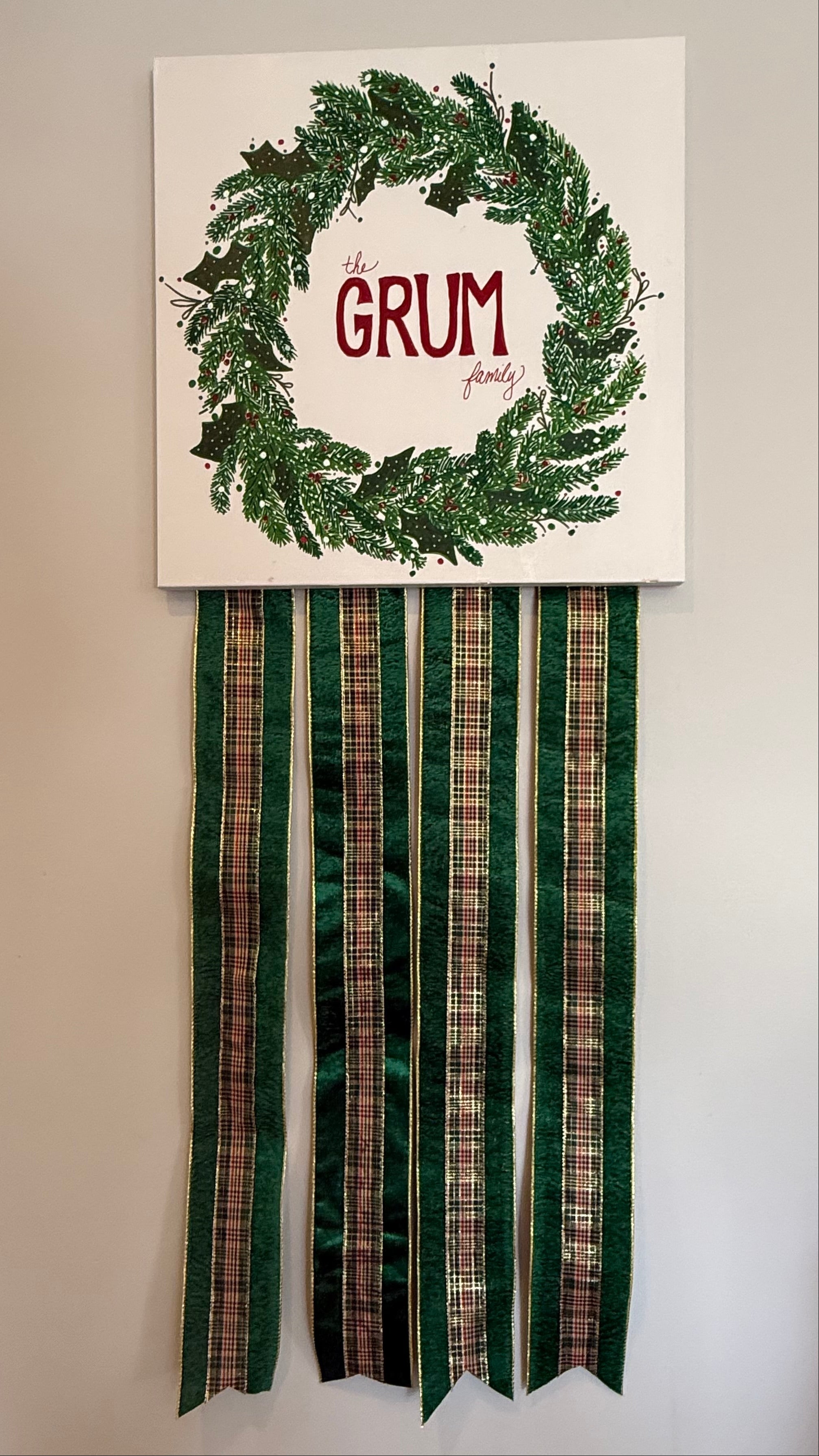 Christmas Plaid Traditional Wreath